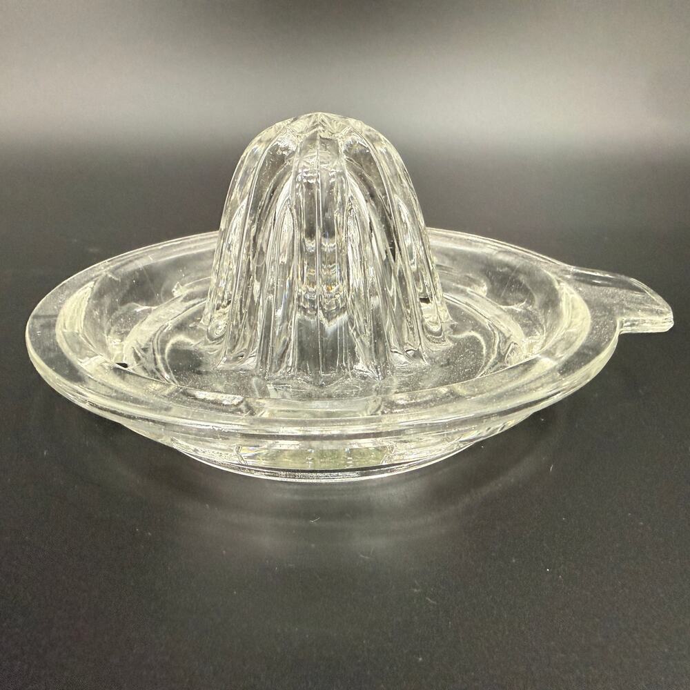 vintage glass Reamer Lid for 2 piece Citrus Juicer Pitcher pressed glassware